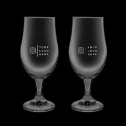 Bier borrelpakket met gegraveerde glazen