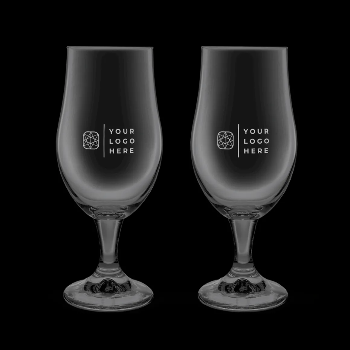 Bier borrelpakket met gegraveerde glazen
