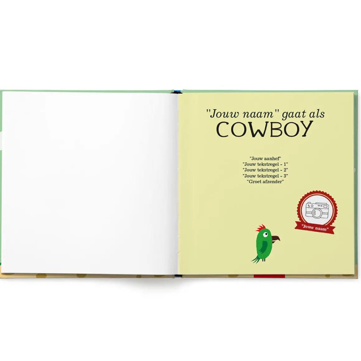 Boek "Ik ga als cowboy" met naam
