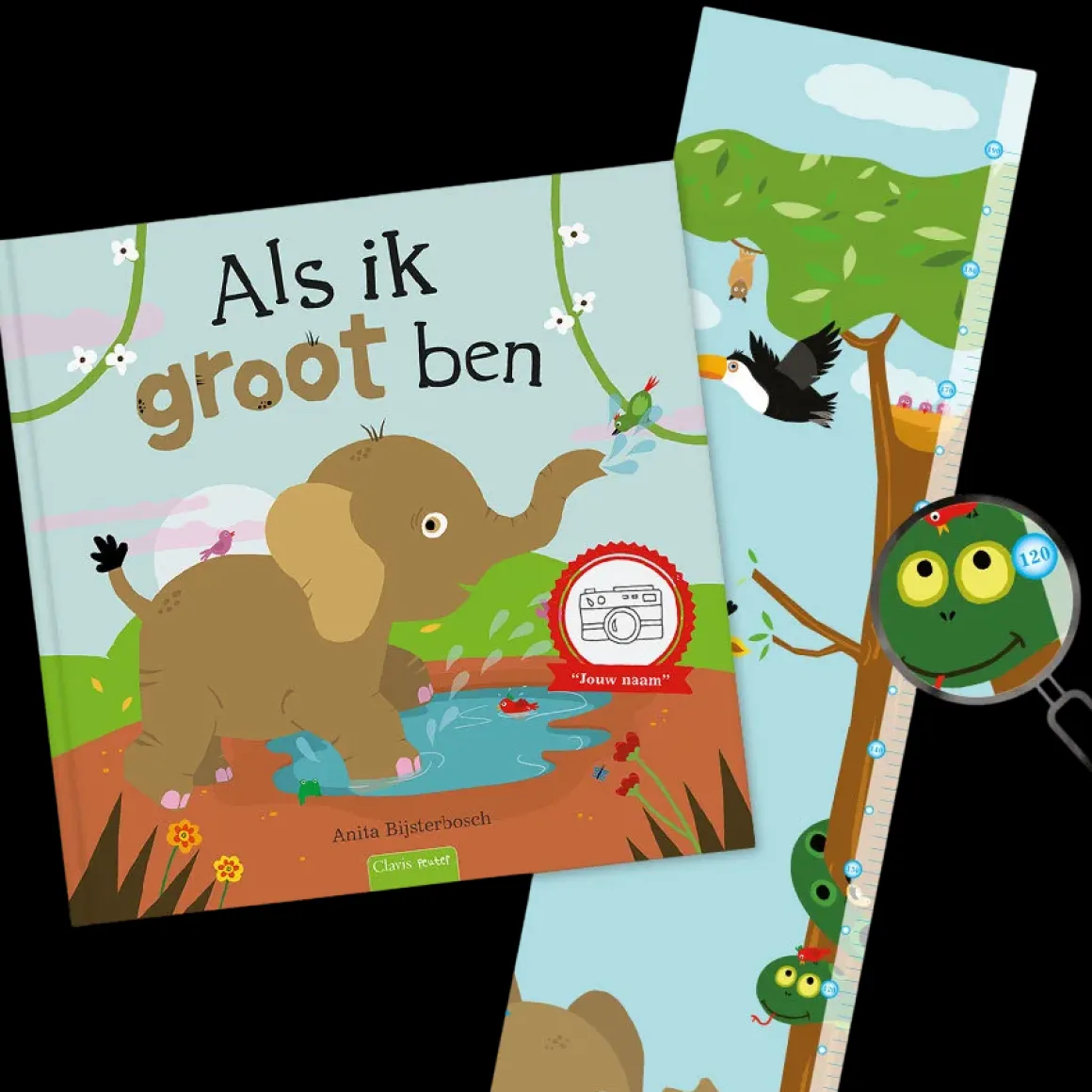 Boek met naam XXL - Als ik groot ben - Incl. groeiposter