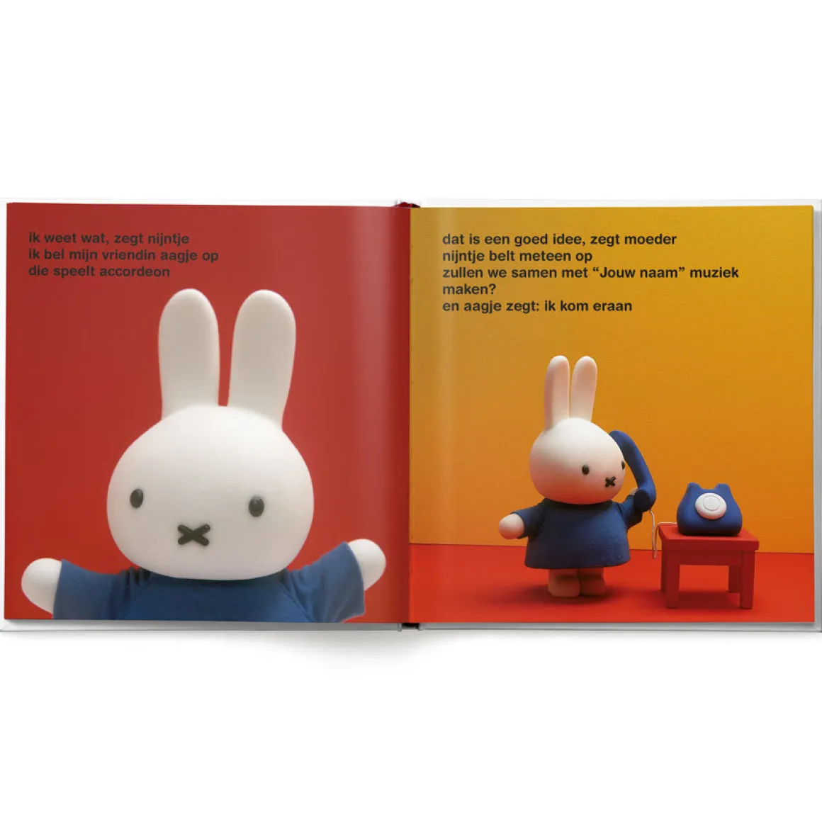 Boek "nijntje maakt muziek" personaliseren