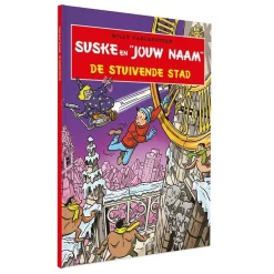 Boek "Suske en Wiske - De Stuivende Stad" met naam