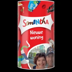 Celebrations tube met naam en foto