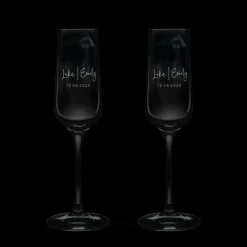 Champagneglas graveren