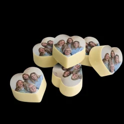 Chocolade hartjes met foto