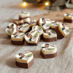 Chocolade hartjes met foto