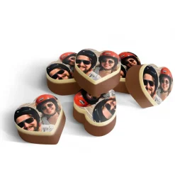 Chocolade hartjes met foto
