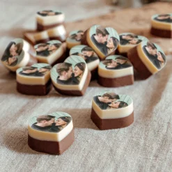 Chocolade hartjes met foto