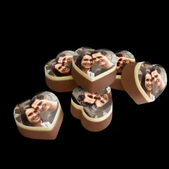 Chocolade hartjes met foto