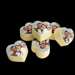 Chocolade hartjes met foto