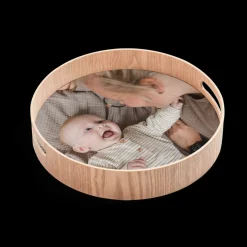 Dienblad - Rond - Houtlook - 30 cm