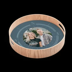 Dienblad - Rond - Houtlook - 30 cm