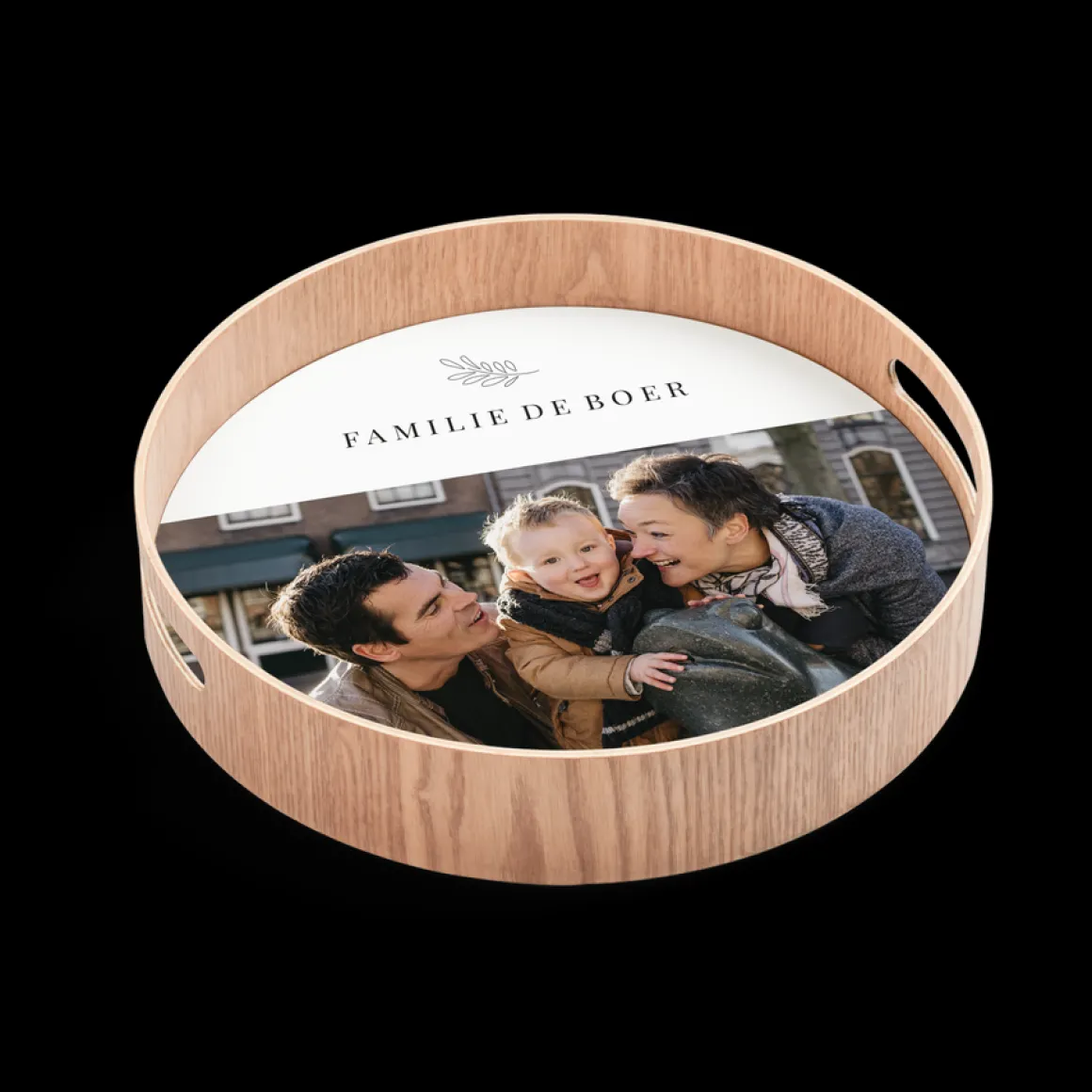 Dienblad - Rond - Houtlook - 30 cm