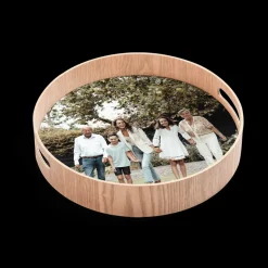 Dienblad - Rond - Houtlook - 30 cm