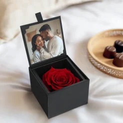 Eeuwige roos met foto afdruk