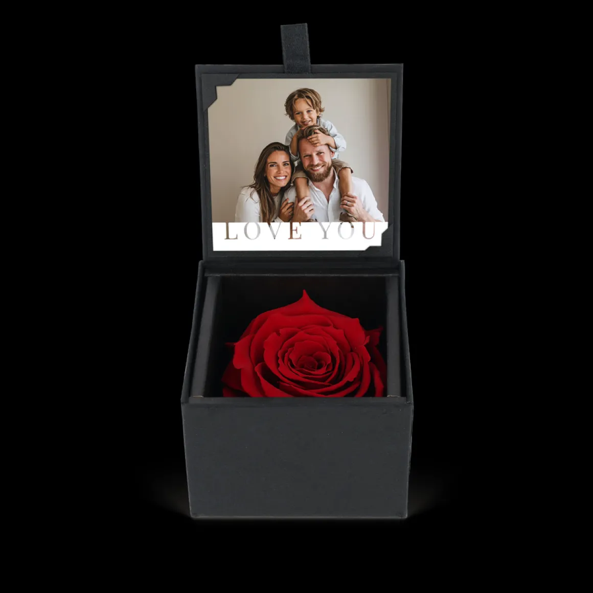 Eeuwige roos met foto afdruk