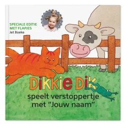 Flapjesboek met naam XXL - Dikkie Dik - Verstoppertje