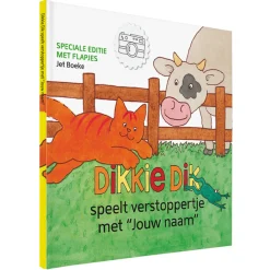 Flapjesboek met naam XXL - Dikkie Dik - Verstoppertje
