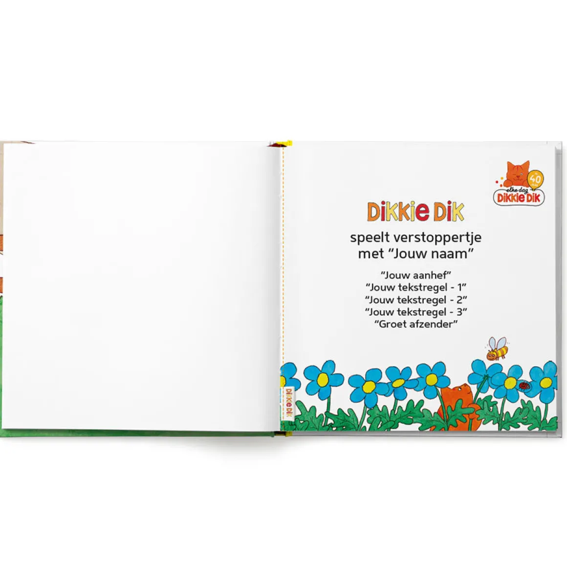 Flapjesboek met naam XXL - Dikkie Dik - Verstoppertje