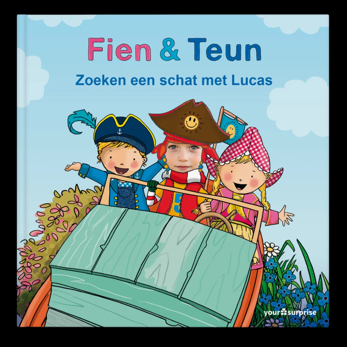 Gepersonaliseerd kinderboek - Fien & Teun 'Zoeken een schat'