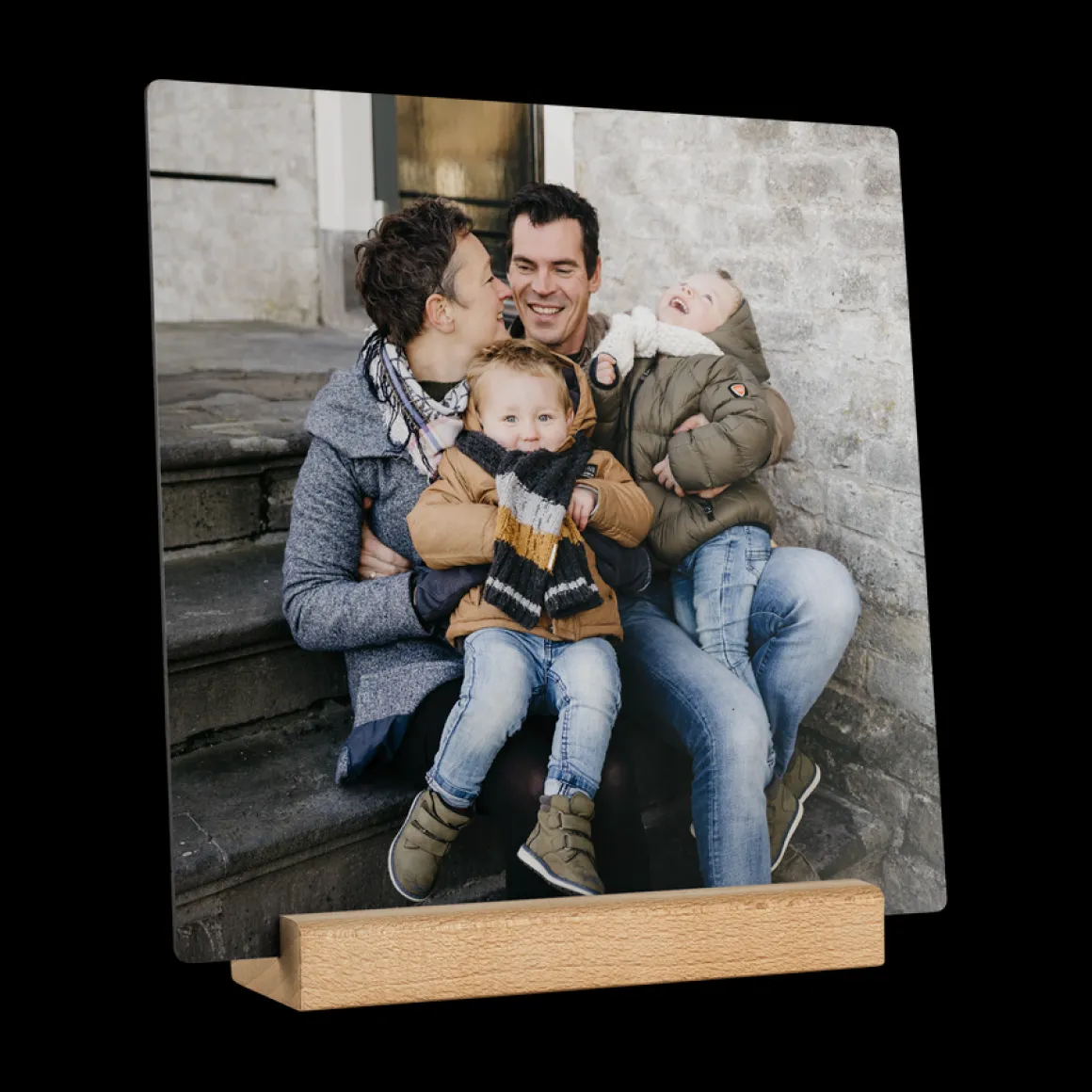 Houten fototegel personaliseren