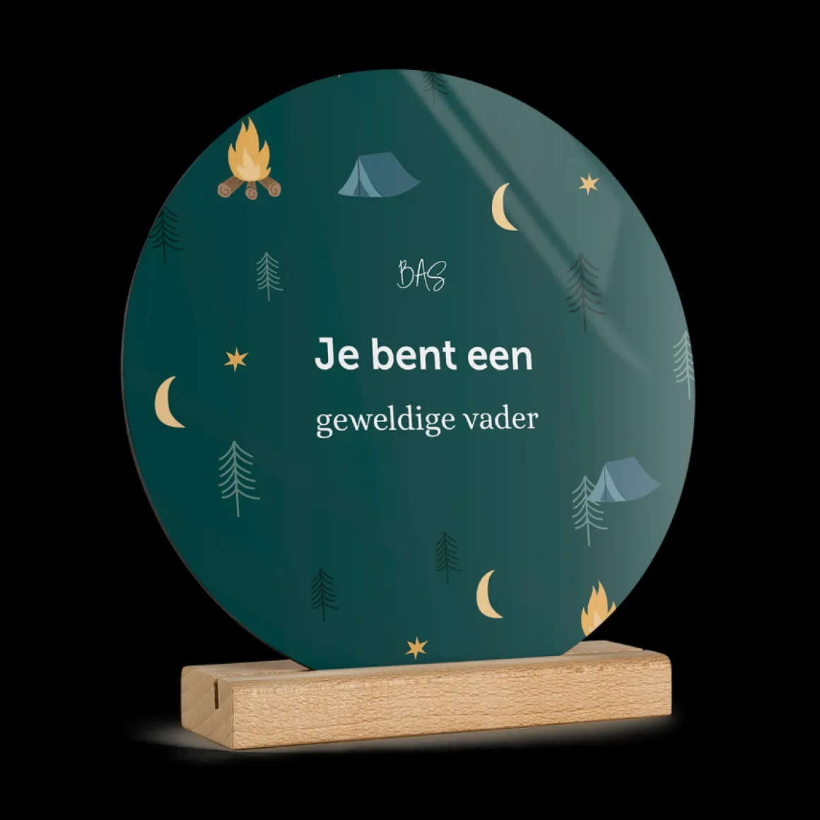 Houten fototegel personaliseren