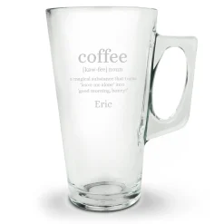 Latte Macchiato glas met naam graveren