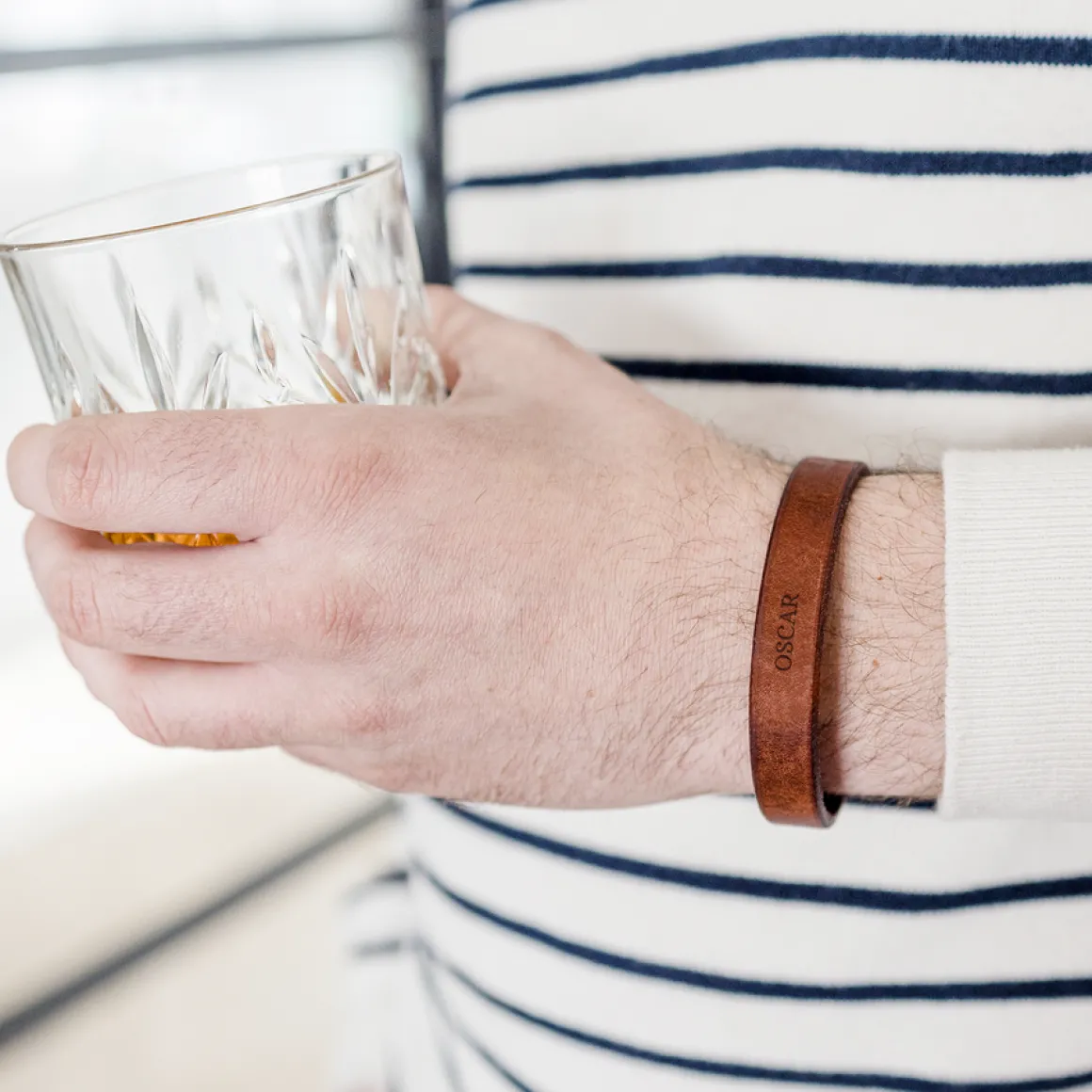 Leren armband heren
