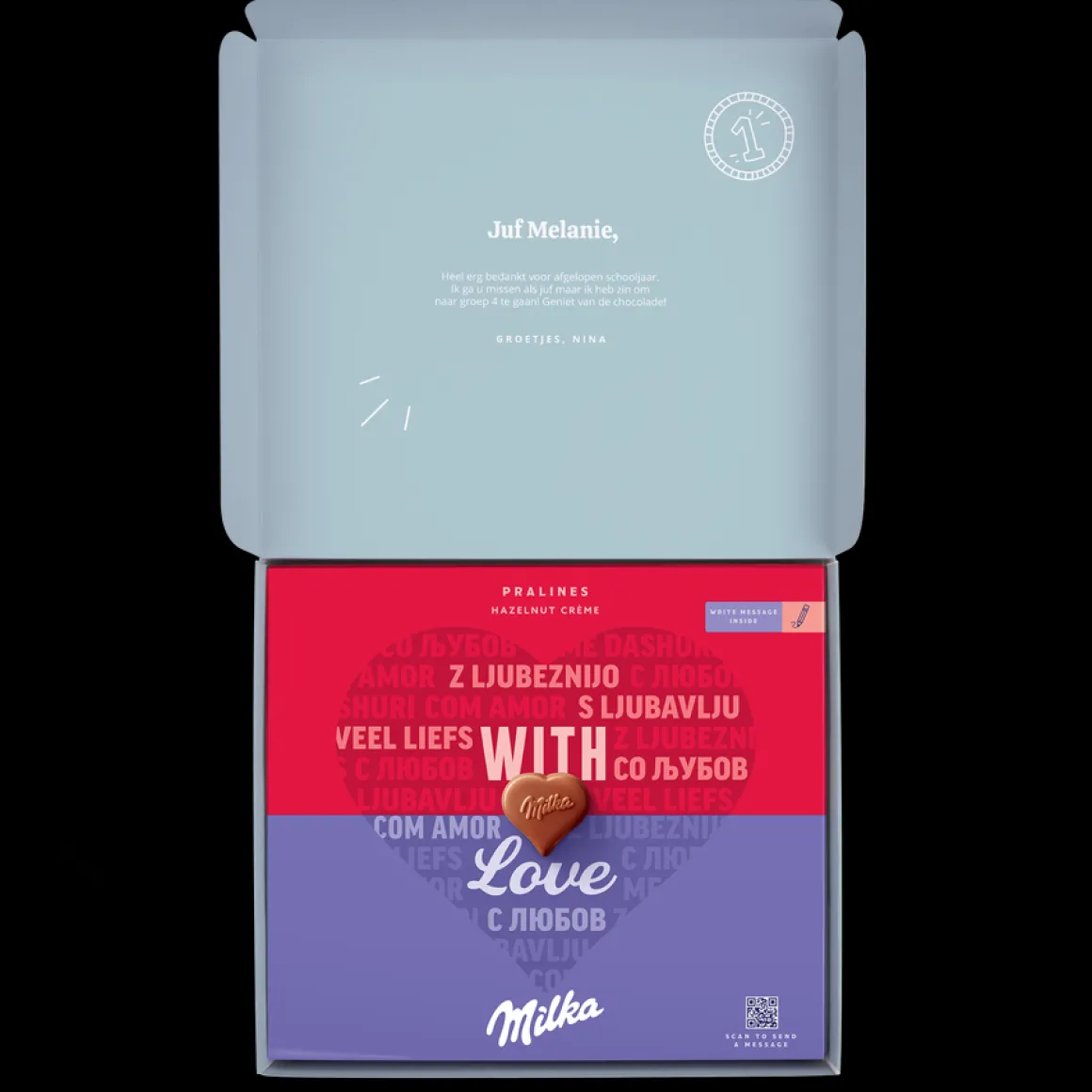 Milka Pralines Juf/Meester