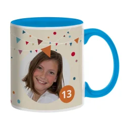 Mok met foto - Blauw