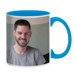 Mok met foto - Blauw