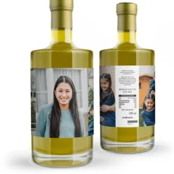 Olijfolie bedrukt met naam en foto - 500 ml