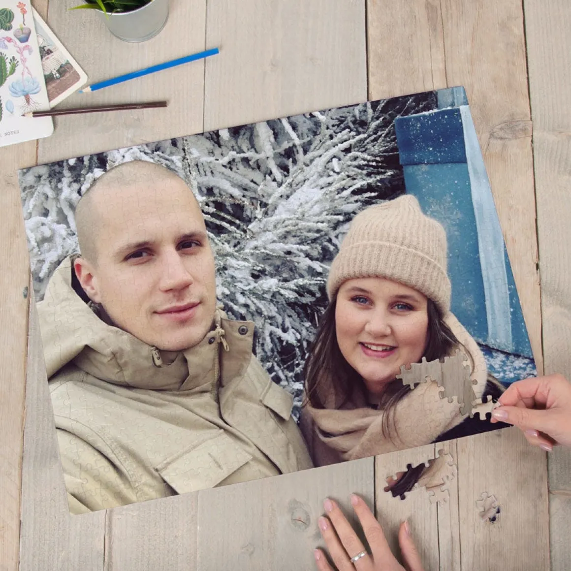 Puzzel met foto groot