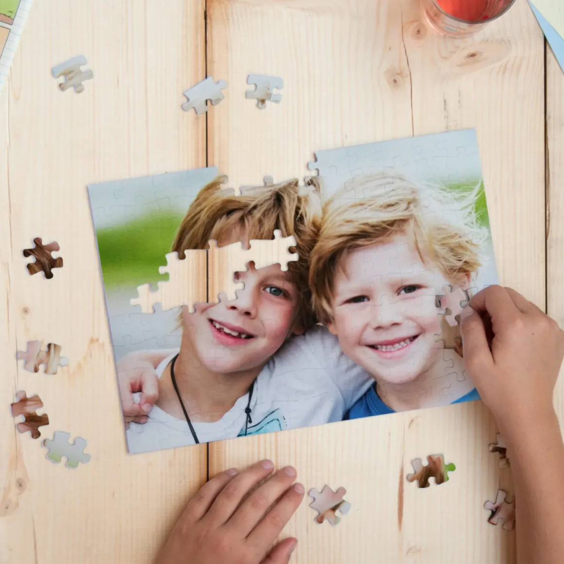 Puzzel met foto groot