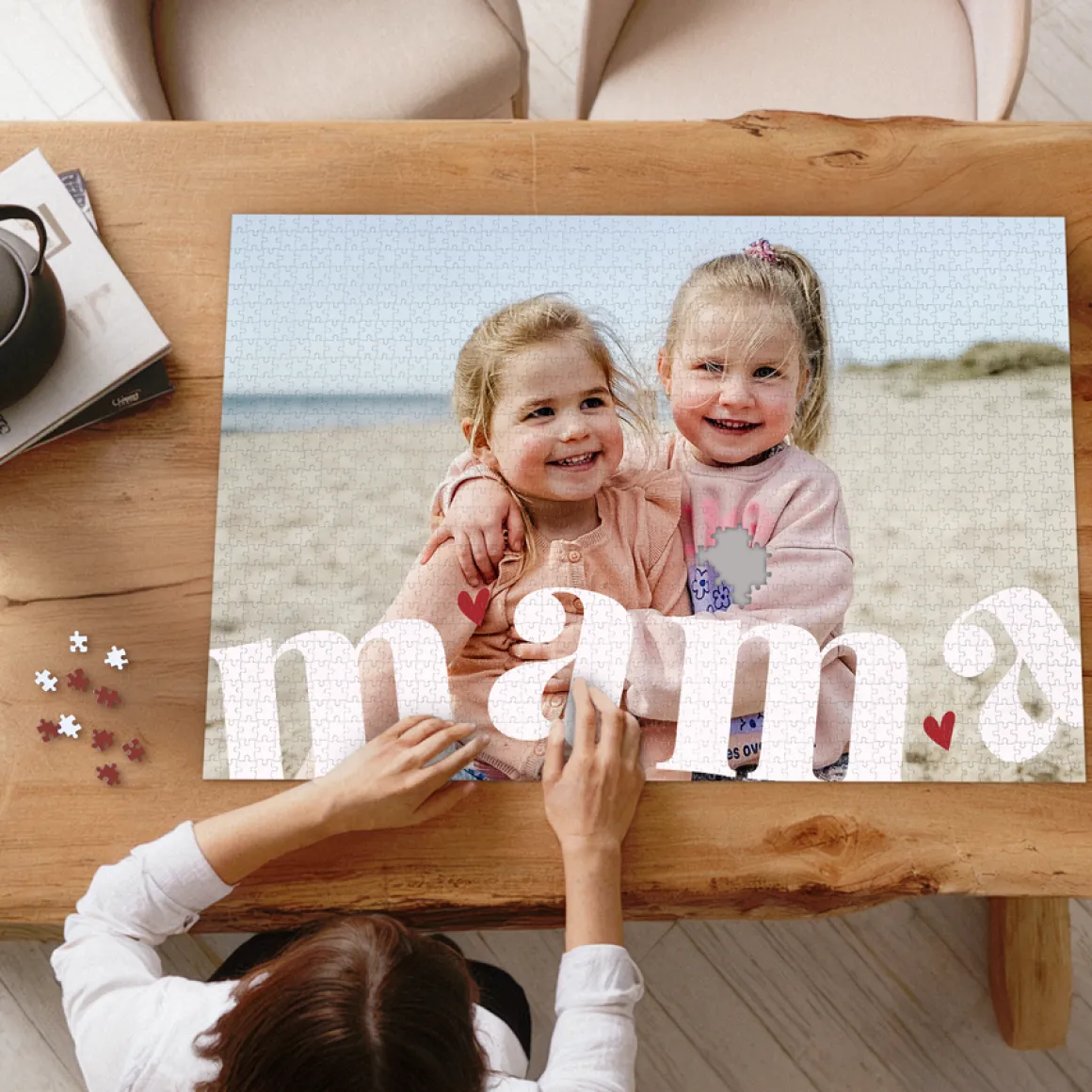 Puzzel met foto groot