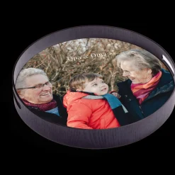 Rond dienblad zwart - 40 cm