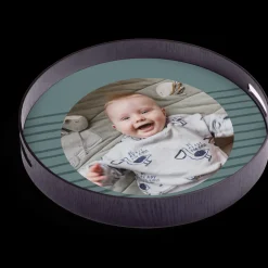 Rond dienblad zwart - 40 cm