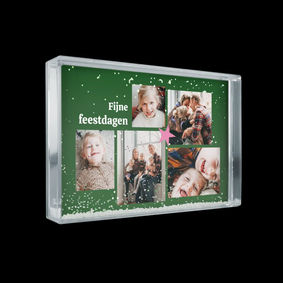 Sneeuwblok personaliseren met foto