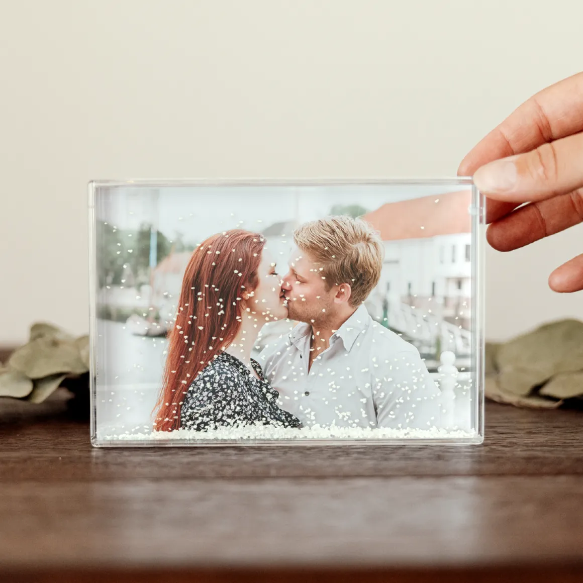Sneeuwblok personaliseren met foto