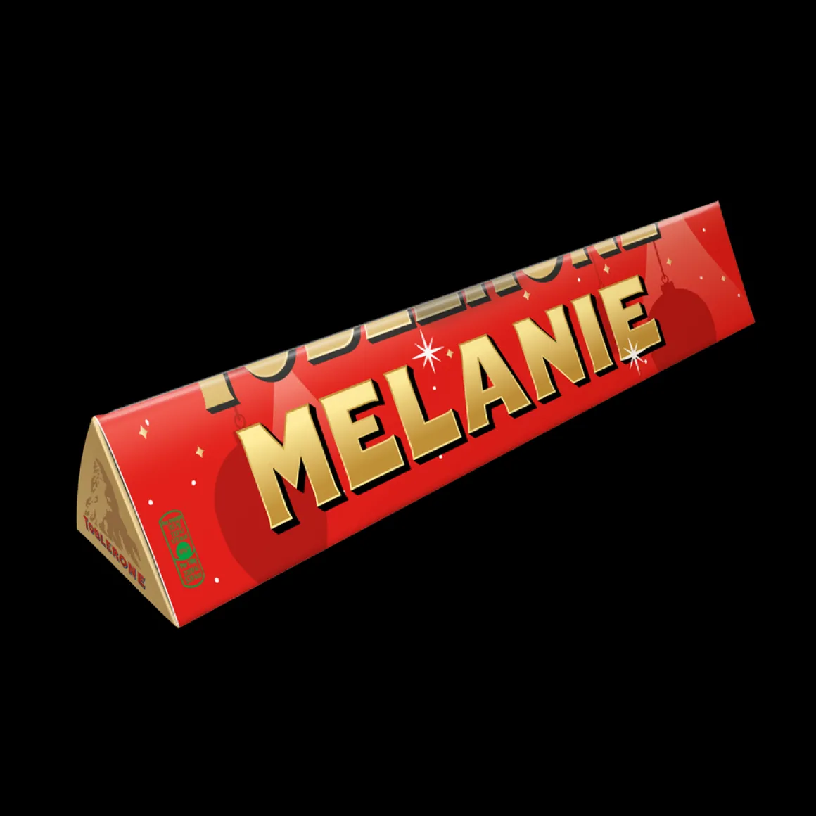 Toblerone kerst met naam
