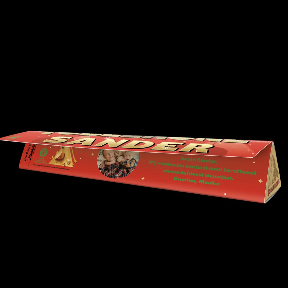Toblerone kerst met naam