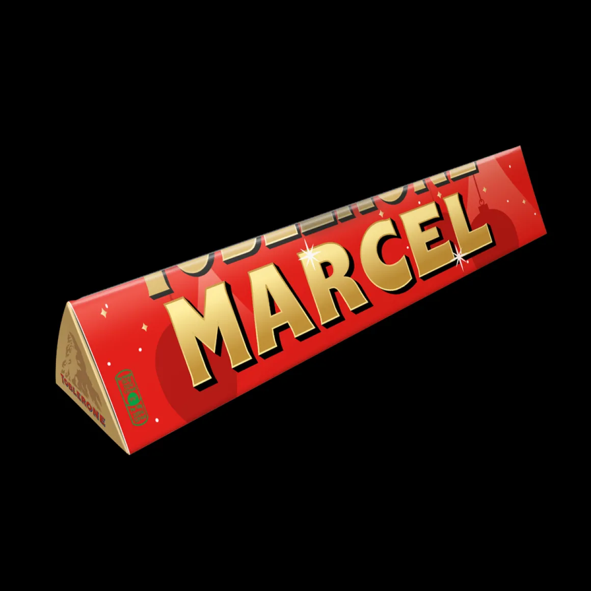 Toblerone kerst met naam