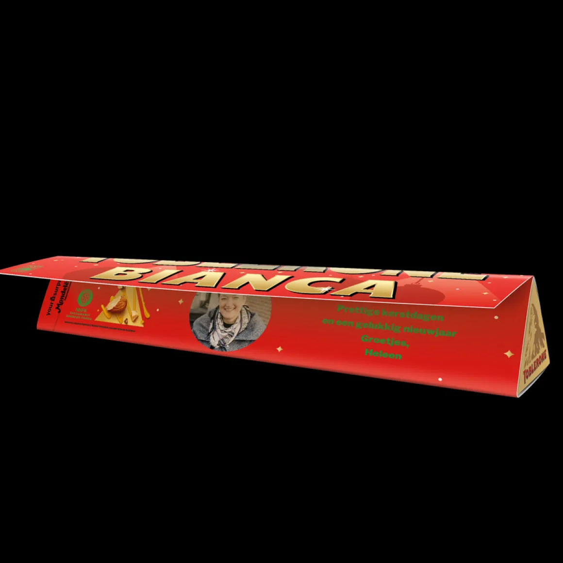 Toblerone kerst met naam