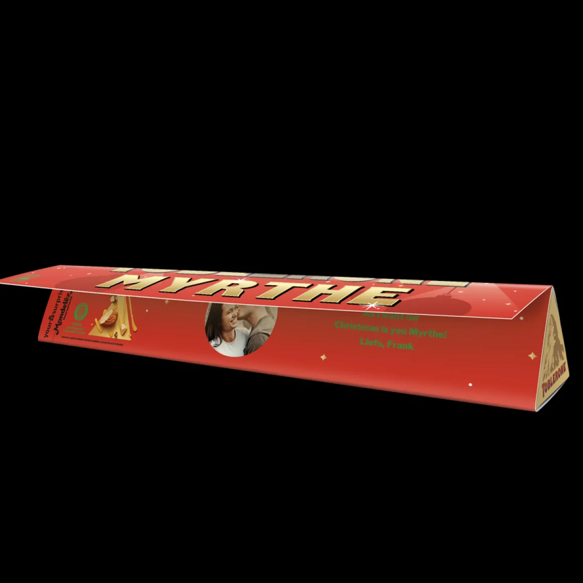 Toblerone kerst met naam