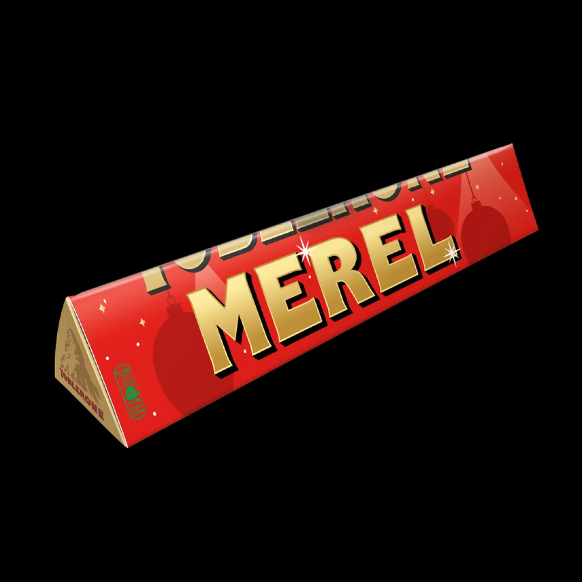 Toblerone kerst met naam