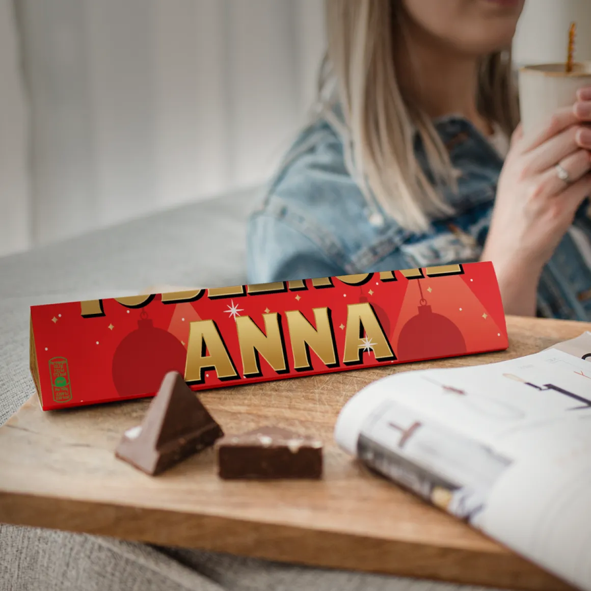 Toblerone kerst met naam