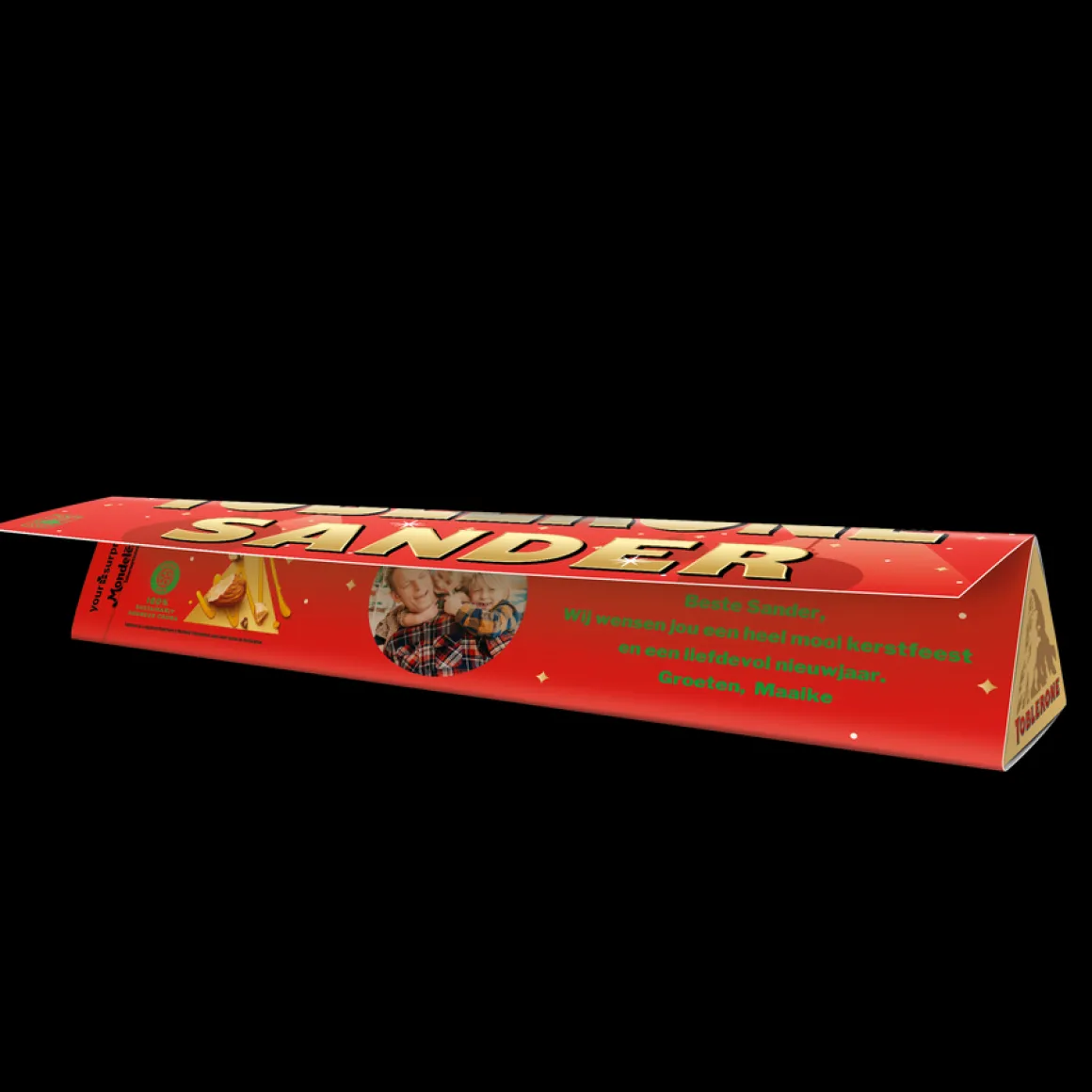 Toblerone kerst met naam