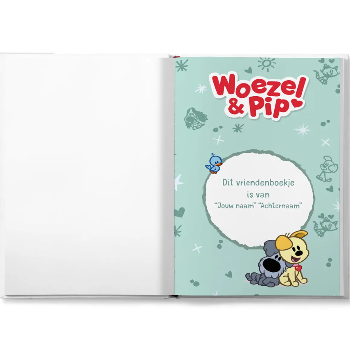 Vriendenboekje met naam - Woezel en Pip