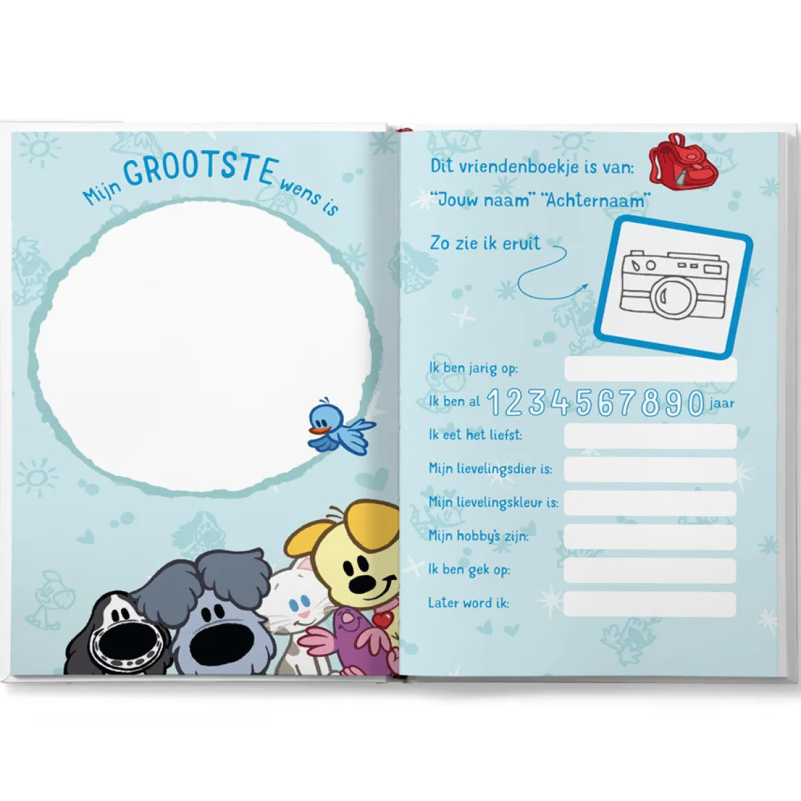 Vriendenboekje met naam - Woezel en Pip