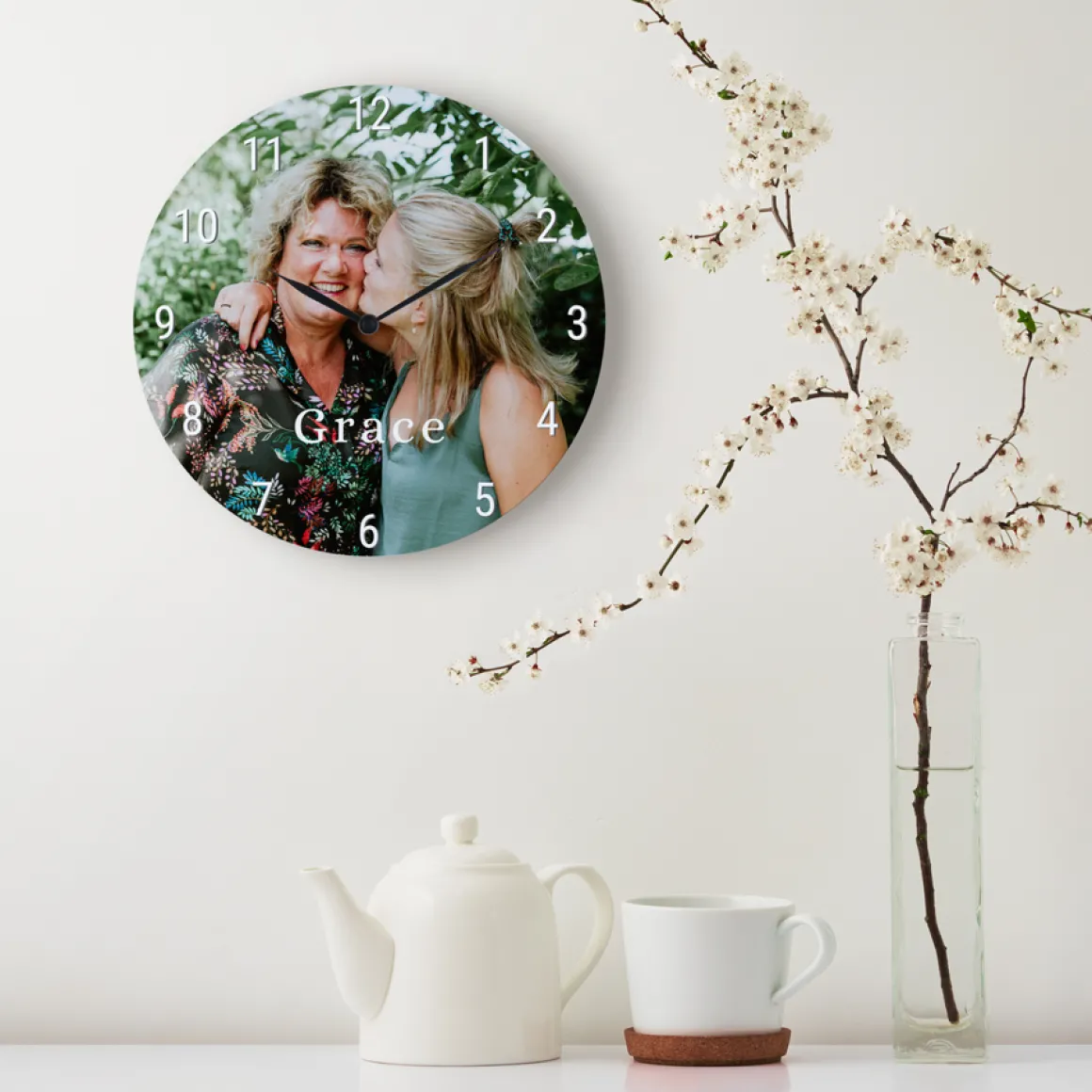 Wandklok met foto
